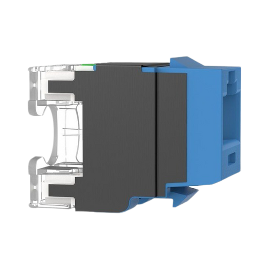 Conector Jack Estilo 110 (de Impacto), Tipo Keystone, Categor�a 6A, de 8 Posiciones y 8 Cables, Color Azul