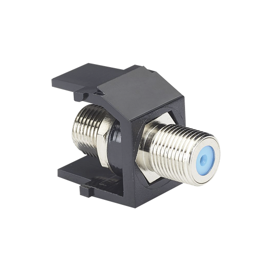 M�dulo Acoplador Coaxial Tipo F, Keystone, de 75 Ohms, 3.0 GHz, Color Negro