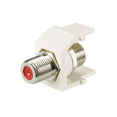 M�dulo Acoplador Coaxial Tipo F, Keystone, de 75 Ohms, 3.0 GHz, Color Blanco Mate