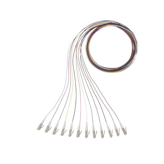 Kit de 12 Pigtails con Conector LC, Multimodo 50/125 OM4, 900um, de 1 Metro (3.28 Pies)
