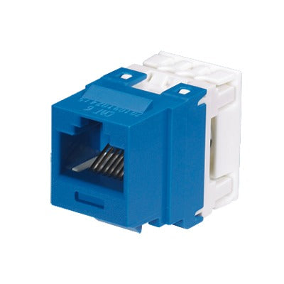 Conector Jack Estilo 110 (de Impacto), Tipo Keystone, Categor�a 6, de 8 Posiciones y 8 Cables, Color Azul