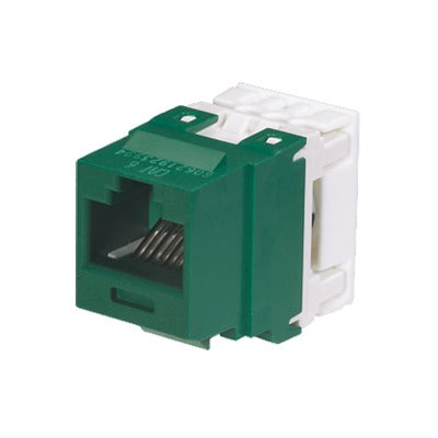 Conector Jack Estilo 110 (de Impacto), Tipo Keystone, Categor�a 6, de 8 Posiciones y 8 Cables, Color Verde
