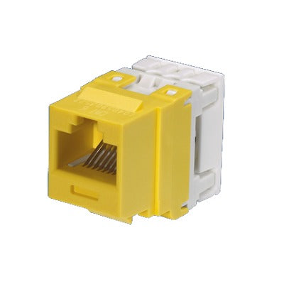 Conector Jack Estilo 110 (de Impacto), Tipo Keystone, Categor�a 6, de 8 Posiciones y 8 Cables, Color Amarillo