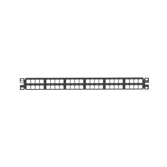 Panel de Parcheo Modular de Alta Densidad, Keystone (Sin Conectores), Identificaci�n con Etiqueta Adhesiva, de 48 Puertos en 1 UR