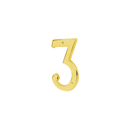 Número 3 de latón sólido 4', HERMEX