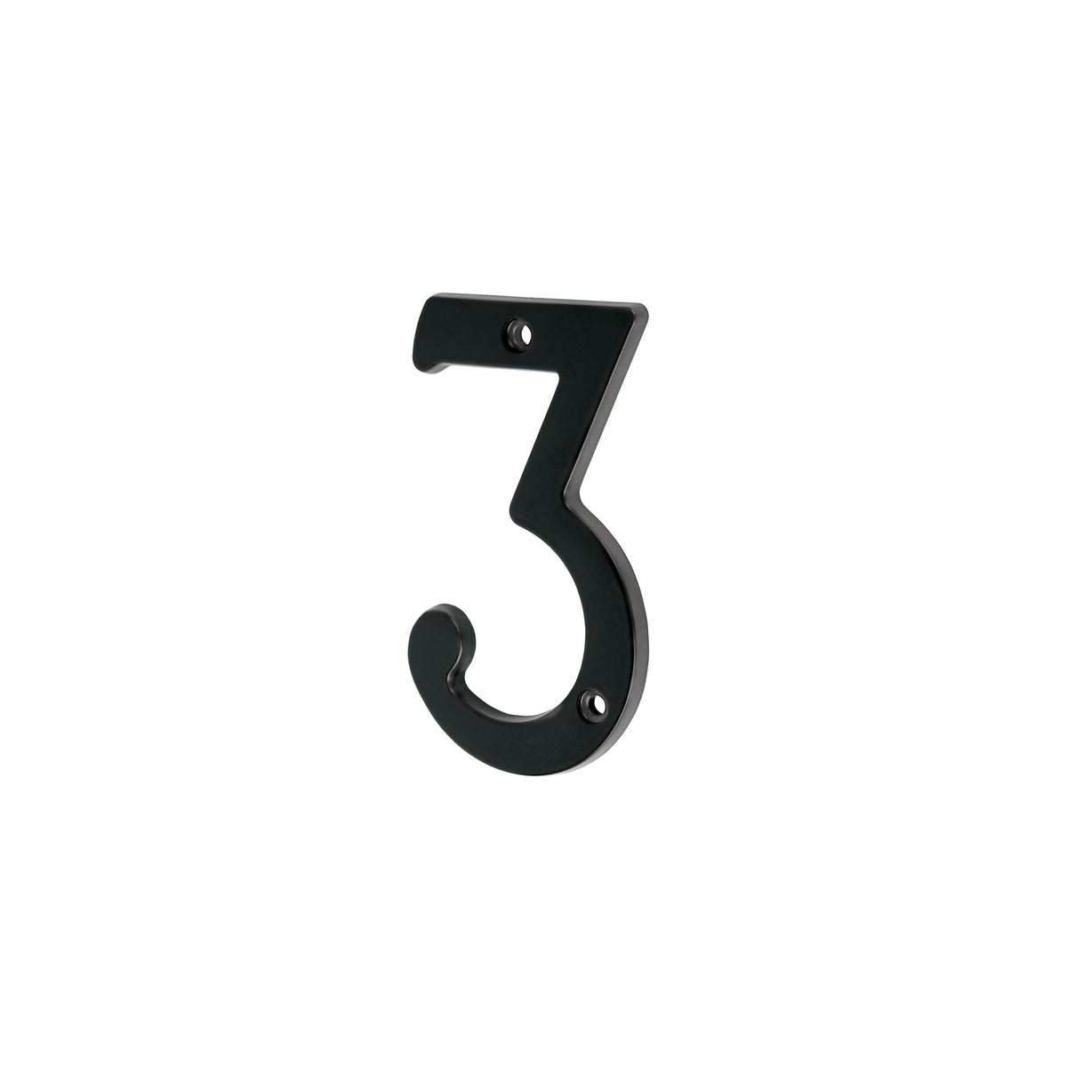 Número 3 de latón sólido 4', negro,  HERMEX