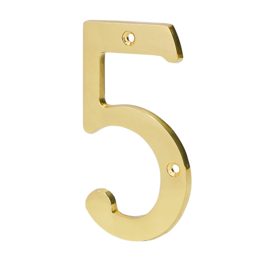 Número 5 de latón sólido 4', HERMEX