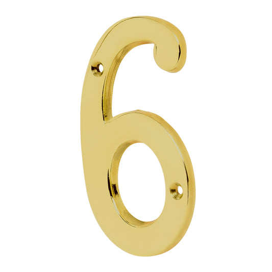 Número 6 de latón sólido 4', HERMEX