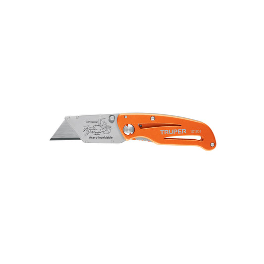 Navaja abatible 6' cuerpo de aluminio y acero inox, Truper