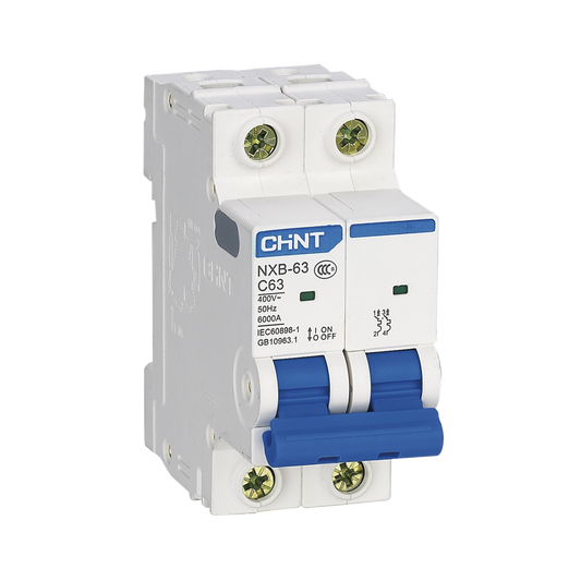 Pastilla para Riel Din, 2 Polo, 63 Amp, Vca:110/415v, 6kA, Catálogo: NXB632PC63.