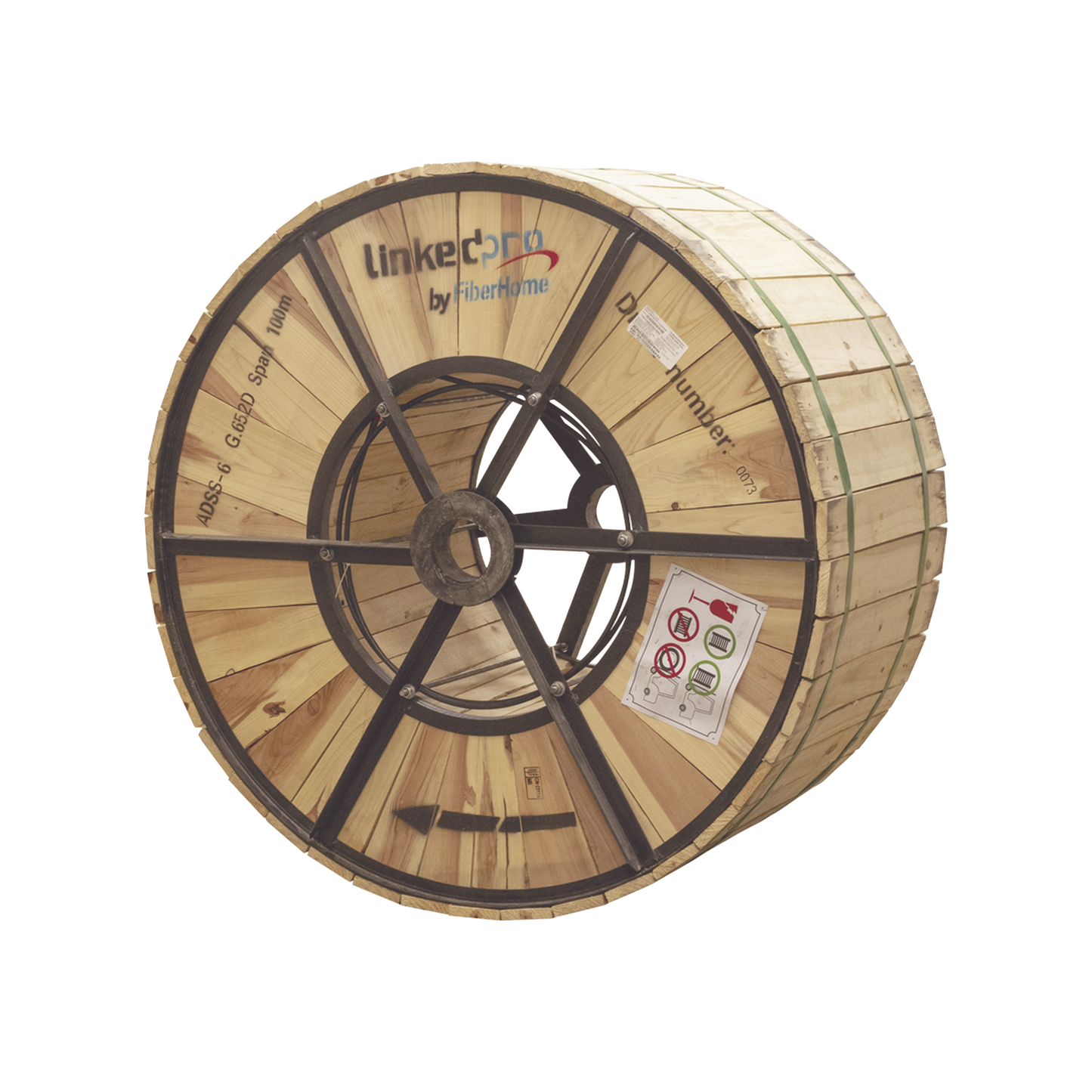 Carrete de 4 km de Fibra �ptica A�rea (ADSS) G.652D, Monomodo de 24 Hilos, Exterior, Span 100, Loose Tube