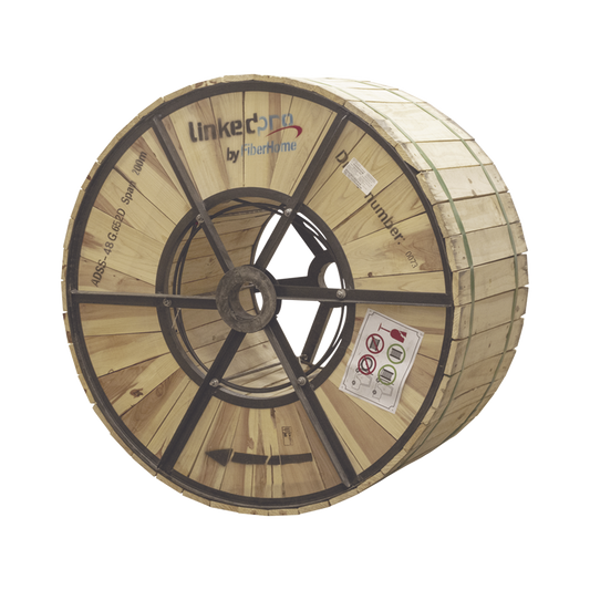 Carrete de 4 Kil�metros de Fibra �ptica A�rea (ADSS) G.652D, Monomodo de 48 Hilos, Exterior, Span 200, Loose Tube