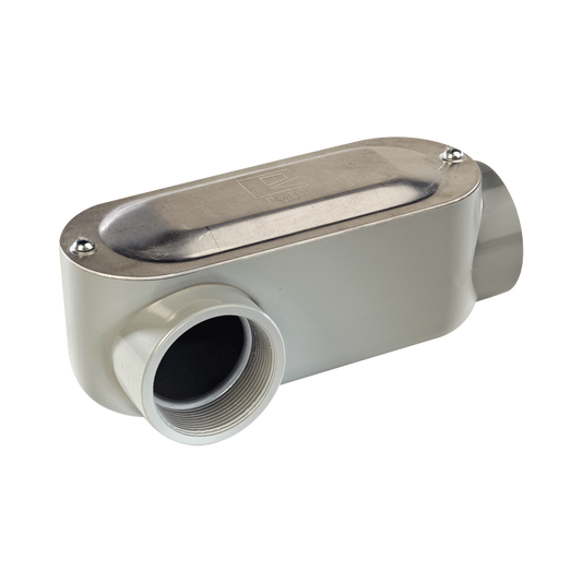 Caja Oval Roscada tipo LR de 1" (25.4 mm) / Incluye tapa y tornillos.