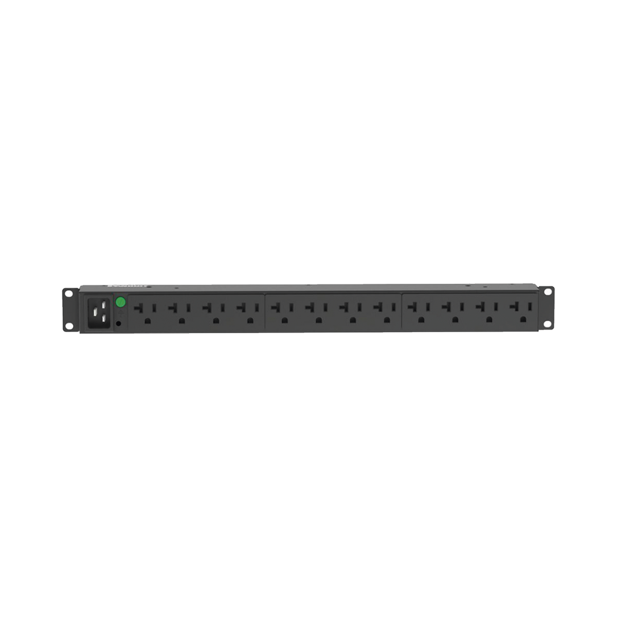 PDU Básico para Distribución de Energía, Enchufe de Entrada NEMA L5-20P, Con 12 Contactos NEMA 5-20R, Instalación Horizontal de 19in, 1UR, 20 Amp, 120 Vca