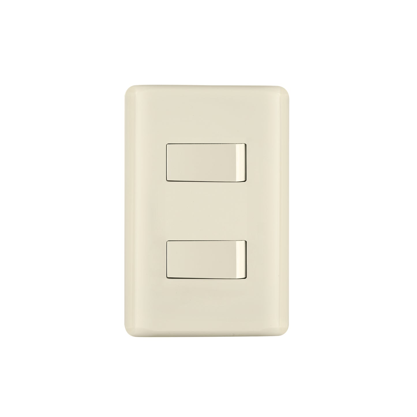 Placa armada, 2 interruptores, marfil, Volteck