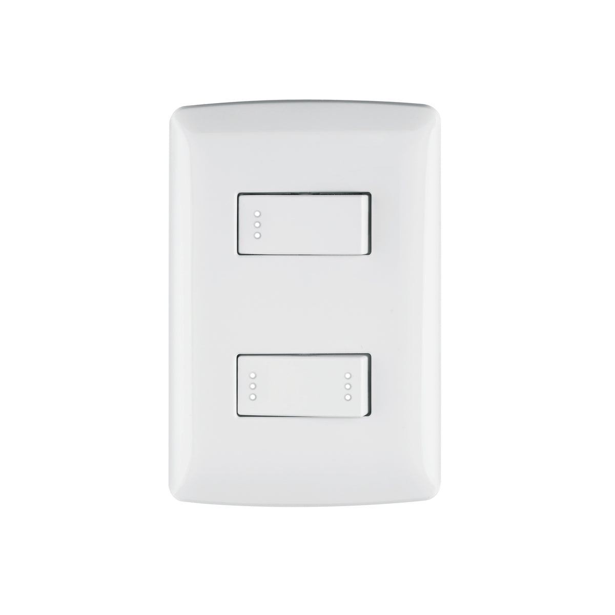 Placa armada 1 interruptor 1 escalera,blanco, línea Italiana