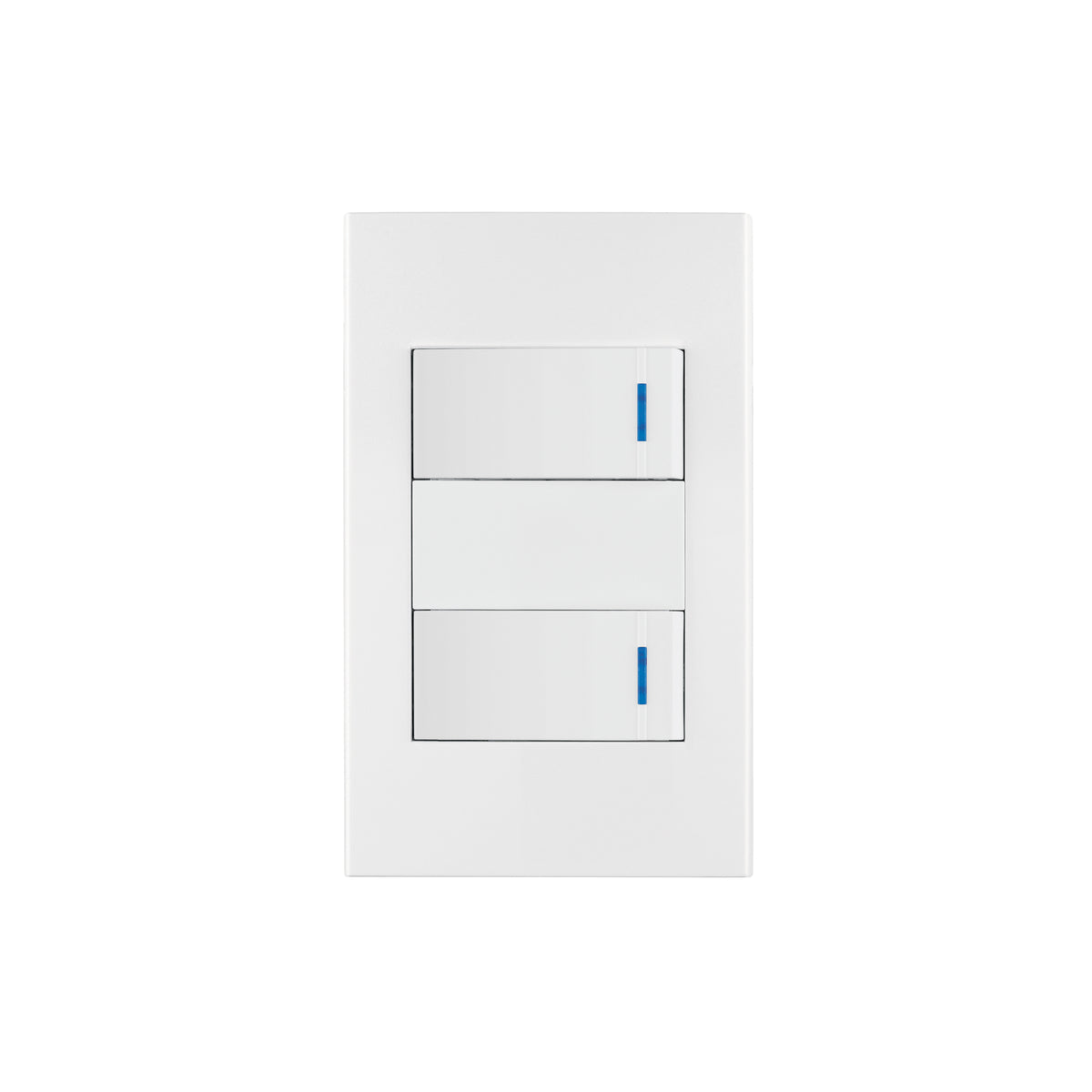 Placa armada 2 interruptores, 1 módulo, Española, blanco