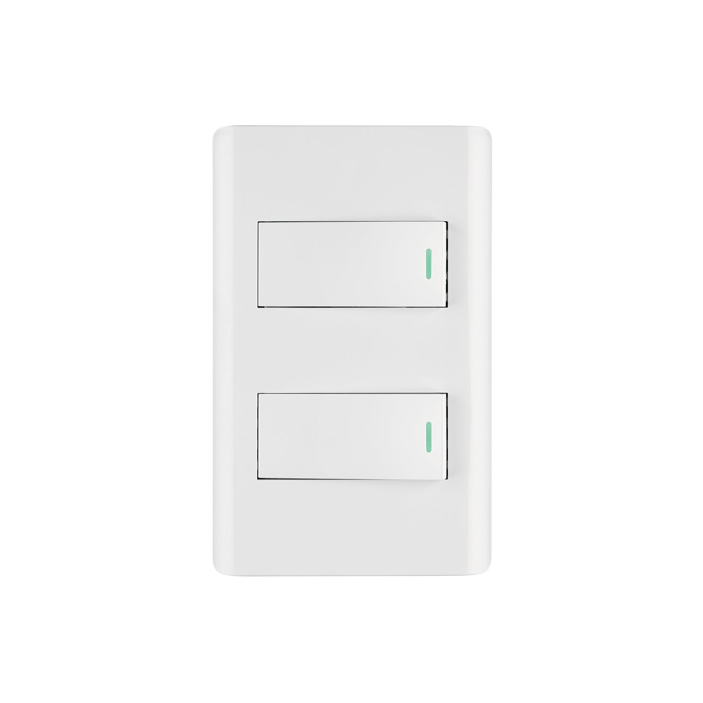 Placa armada blanca 1 interruptor y 1 de 3 vías 1 mód, Lisbo