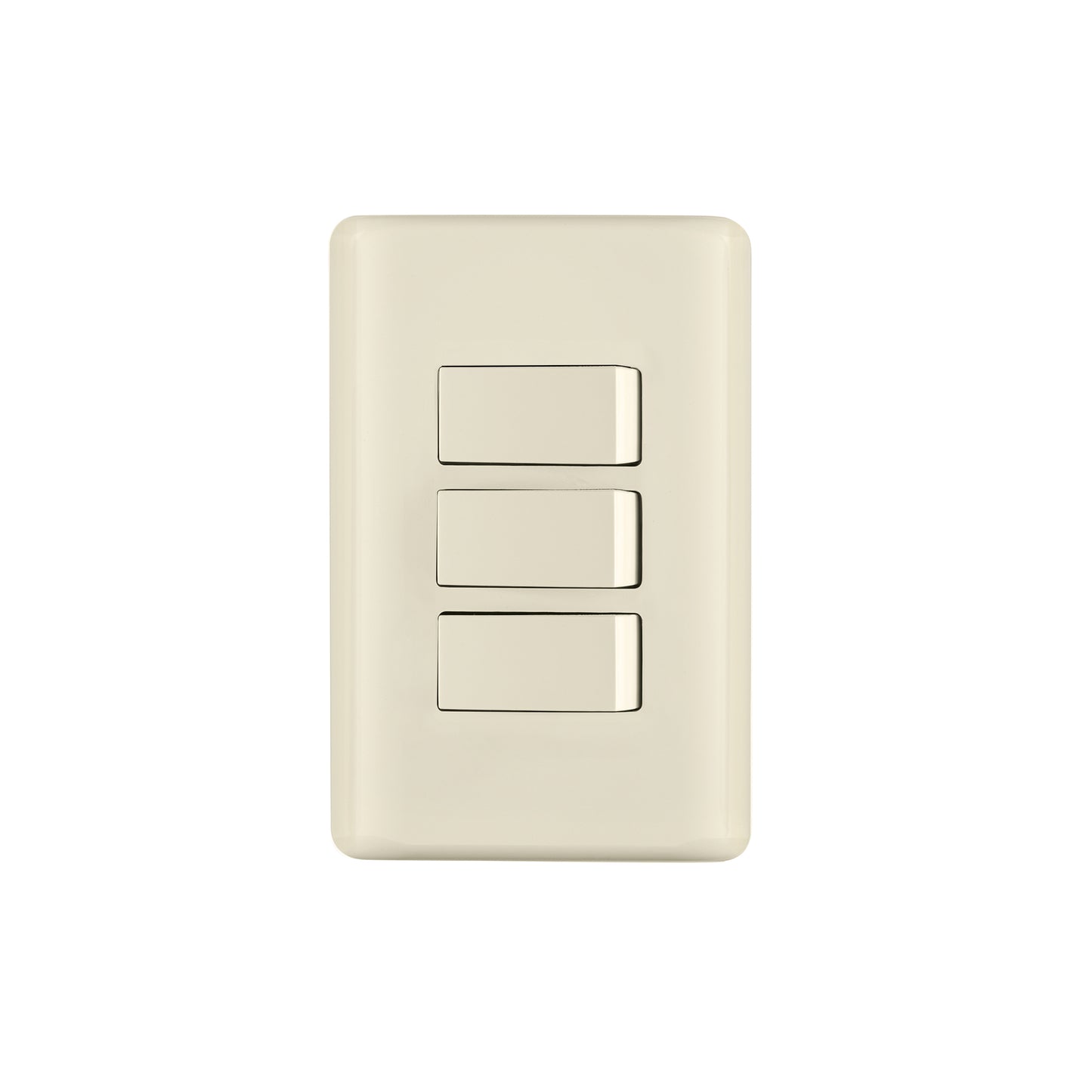 Placa armada 3 interruptores, marfil, Volteck