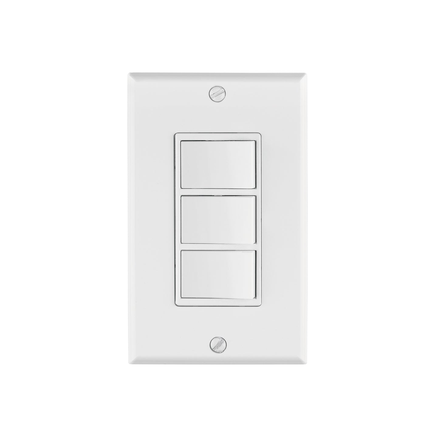 Placa armada con 3 interruptores sencillos, línea Classic