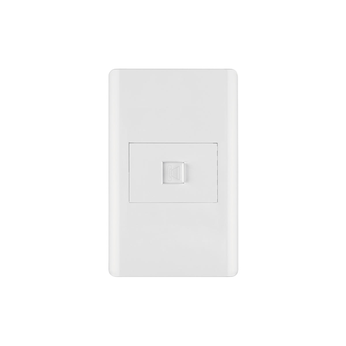 Placa armada blanca 1 toma para teléfono 1.5 mód, Lisboa