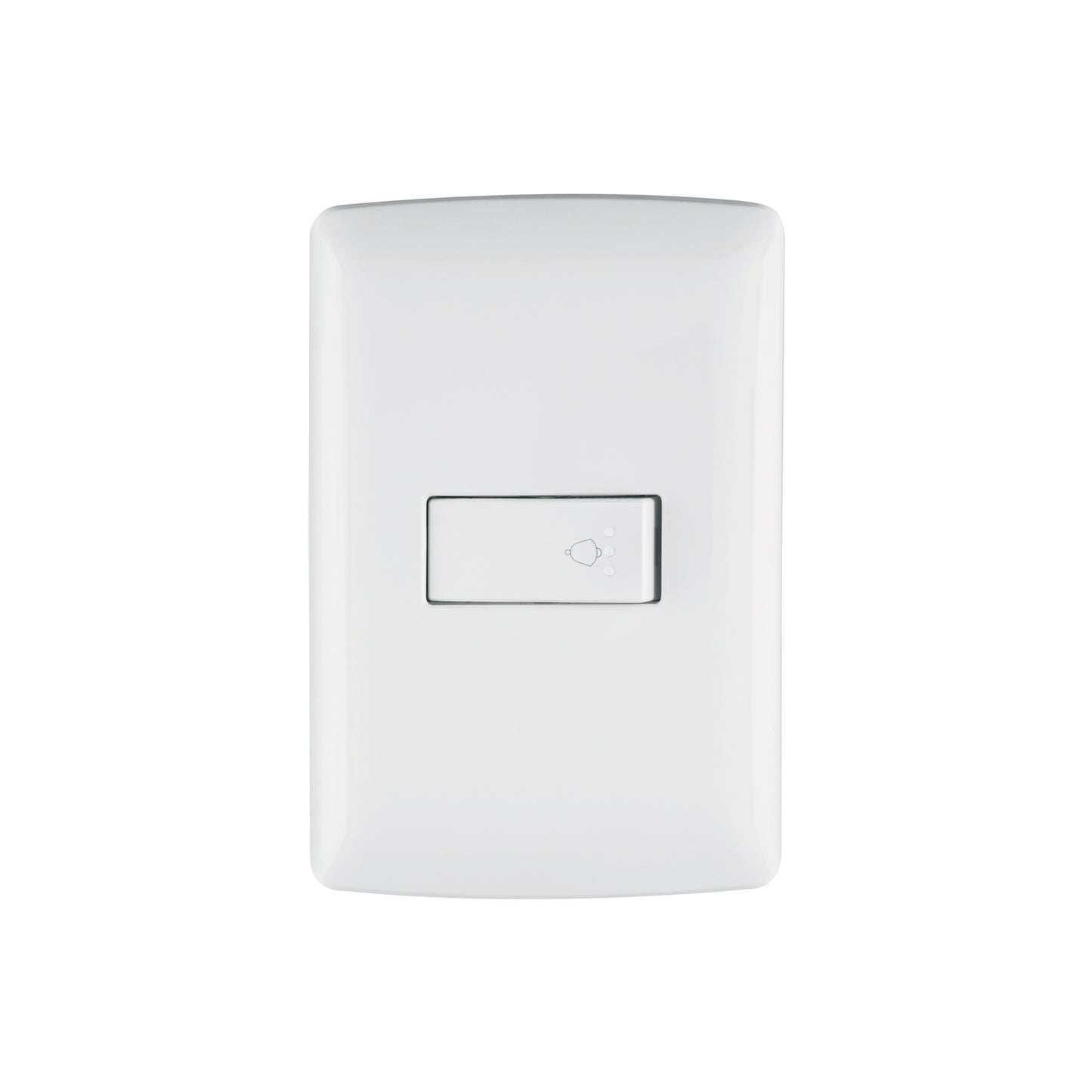 Placa armada con timbre, blanco, línea Italiana., Volteck