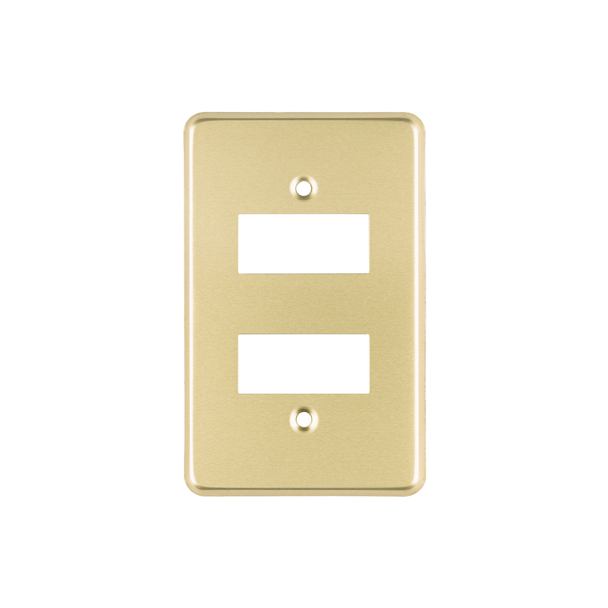 Placa 2 módulos, de aluminio, línea Económica, Volteck