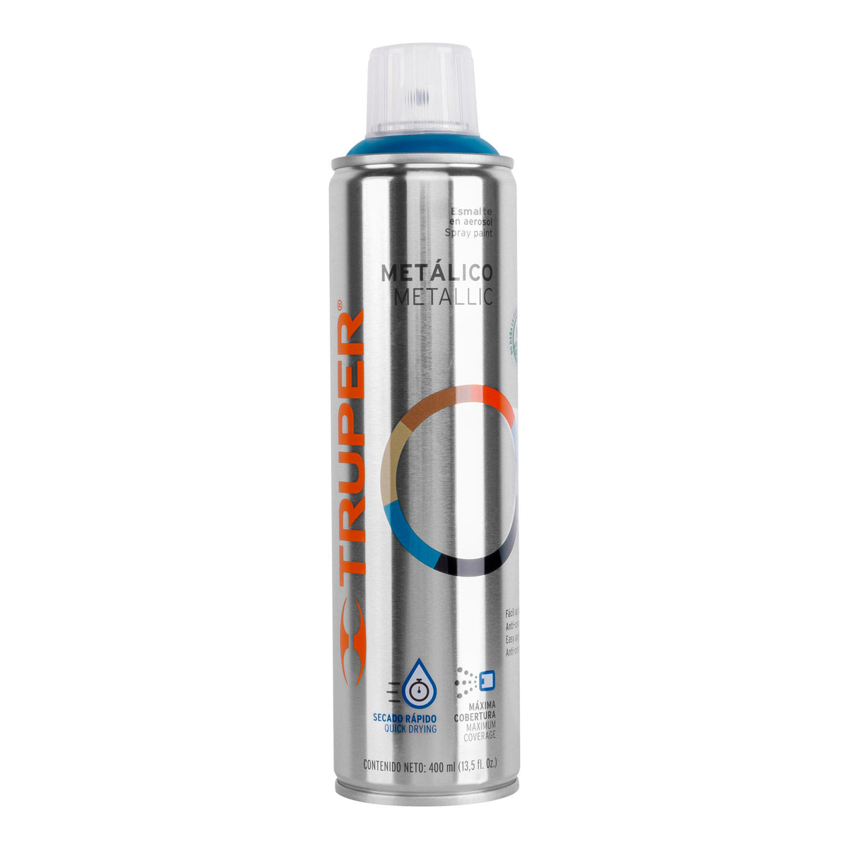 Pintura en aerosol, azul metálico, bote esbelto, 400 ml