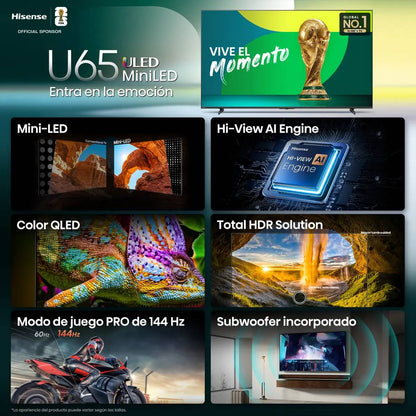 Televisión  Hisense 55U65QFM - Vista 3