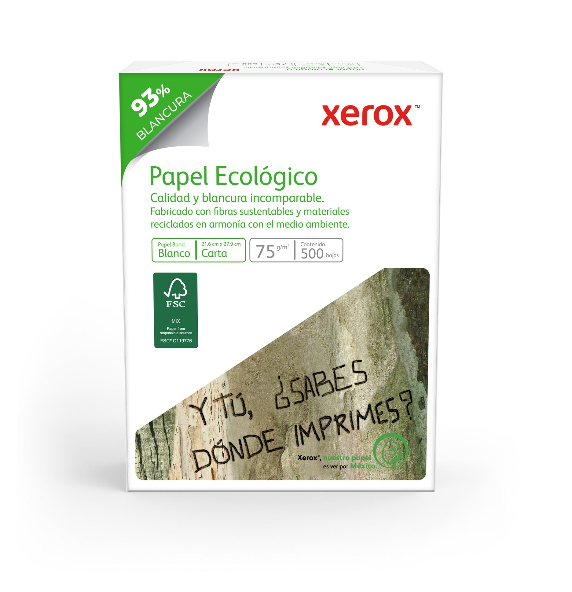Papel Bond Ecológico Carta XEROX Ecológico - Vista 3