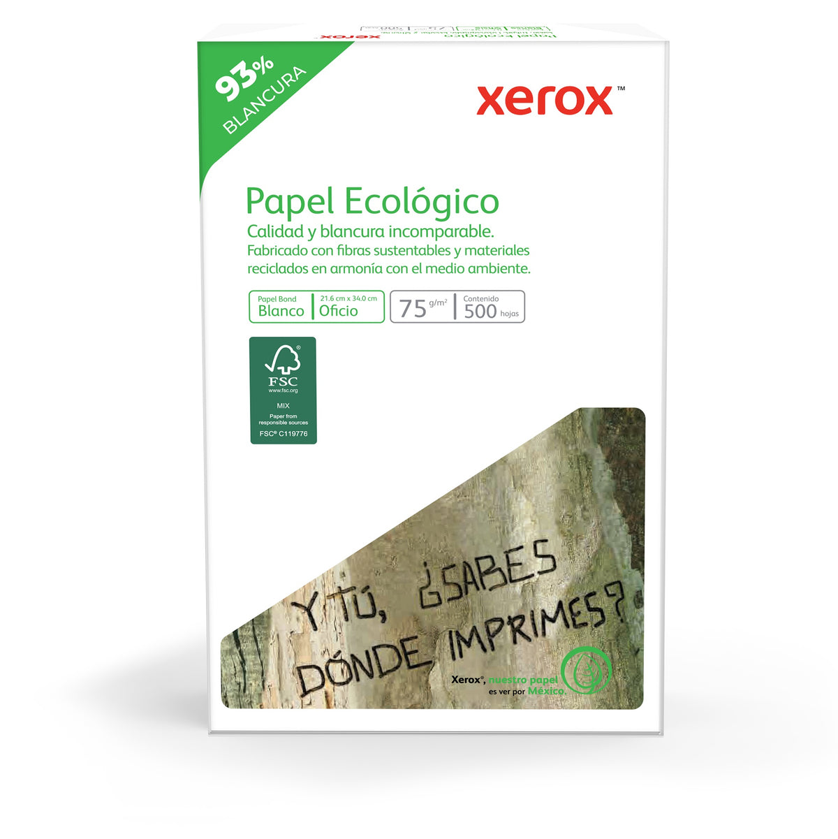 Papel Bond Ecológico Oficio XEROX Ecológico - Vista 2