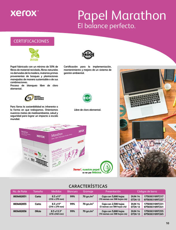 Papel Bond Marathon Carta XEROX Marathon - Vista 4
