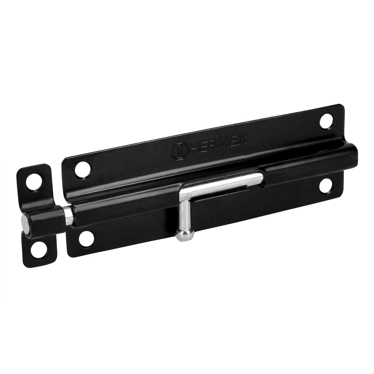 Pasador de barril 6' de acero acabado negro, HERMEX