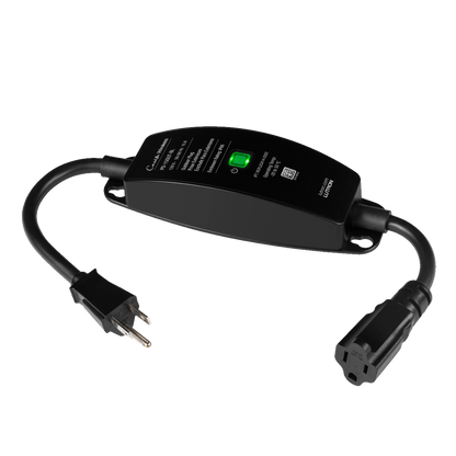 Enchufe inteligente para exteriores de 120 V y 15 A para iluminación y motores de 1/2 HP, con control Pico directo o app y geovallado mediante Smart Bridge, Caseta Wireless