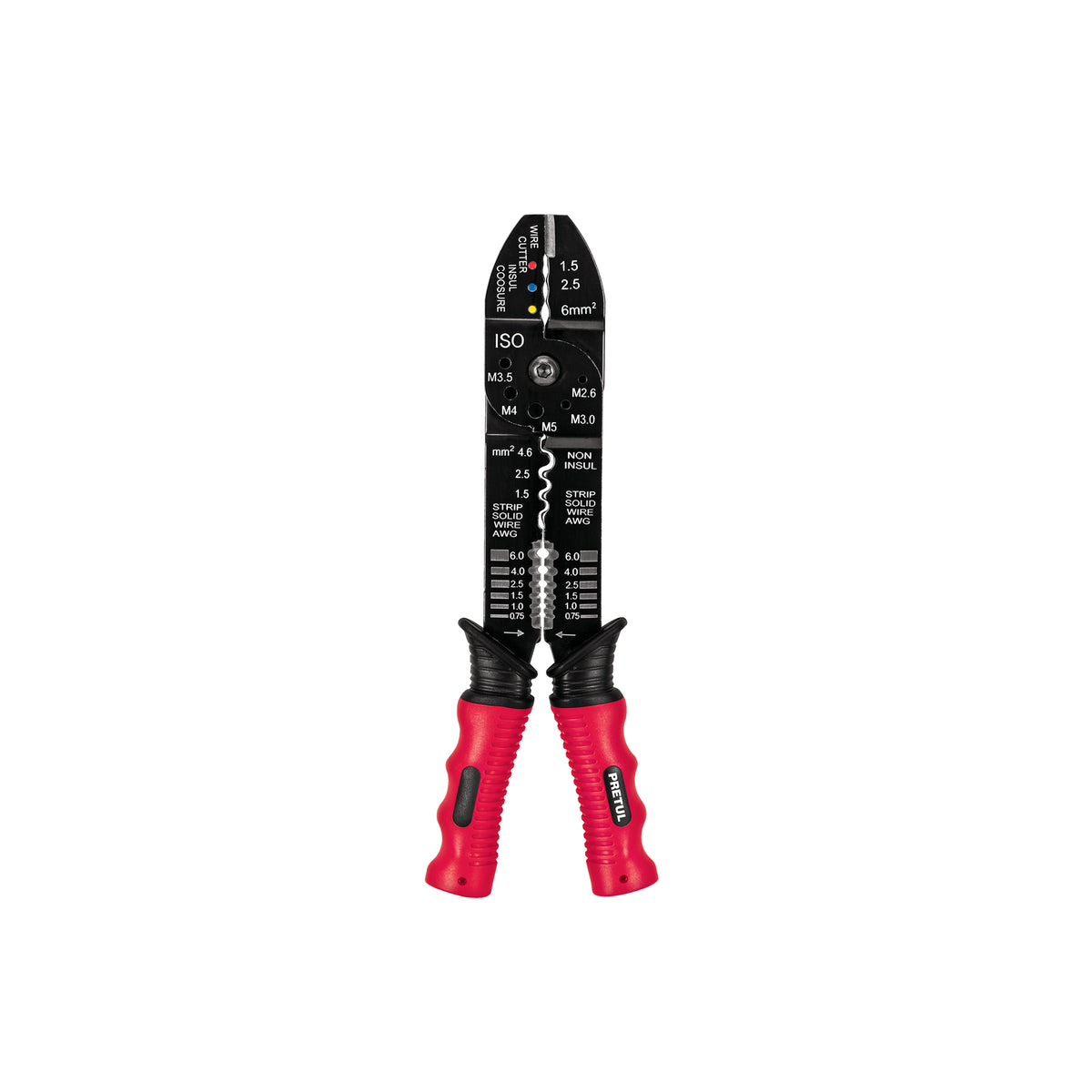 Pinza 9' pela cables, 18 a 10 AWG, PRETUL