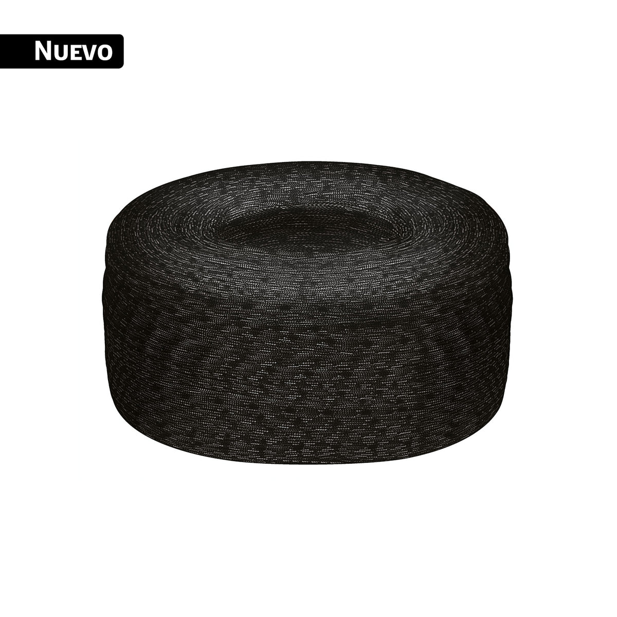 Piola de nylon paracord de 4mm, rollo, negro, 1kg, Fiero