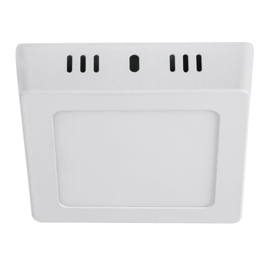 Luminario LED tipo plafón 6 W, cuadrado, luz de día, blanco