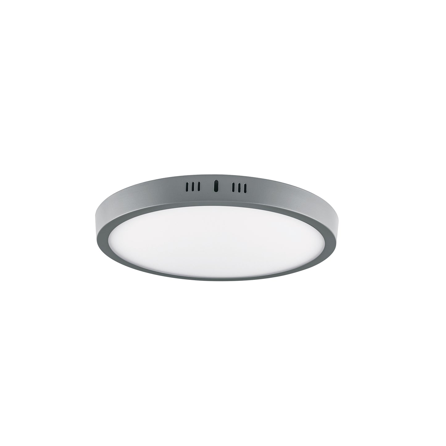 Luminario LED tipo plafón 24 W, redondo, luz de día, gris