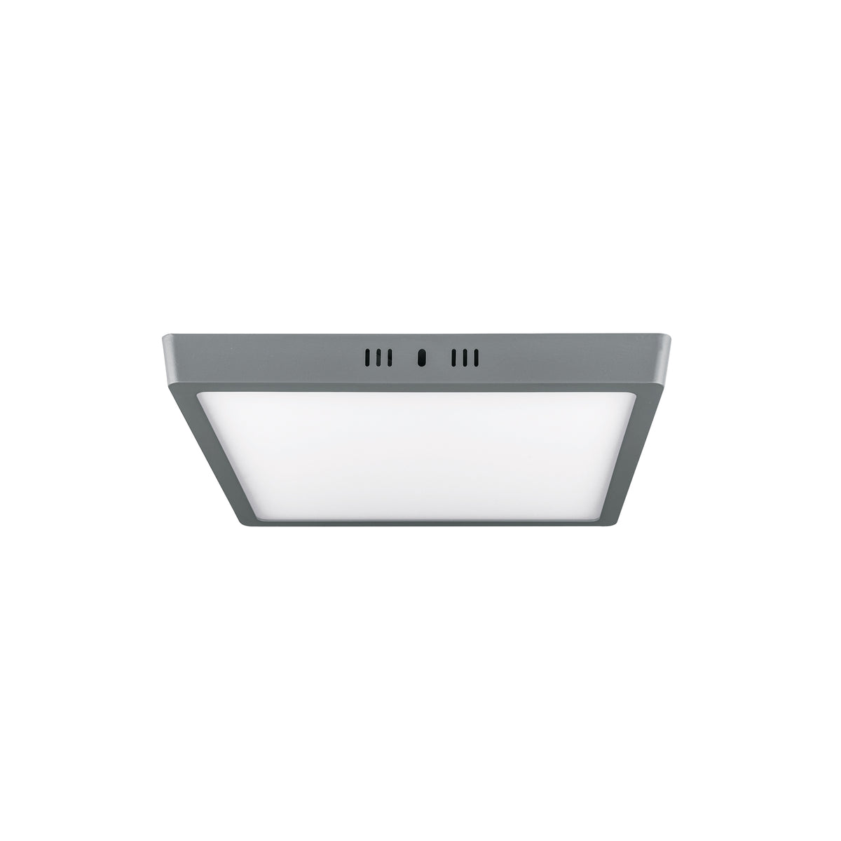 Luminario LED tipo plafón 24 W, cuadrado, luz de día, gris