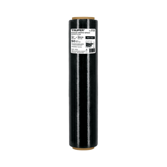Rollo de 244 m película plástica negra ancho 18' cal 50