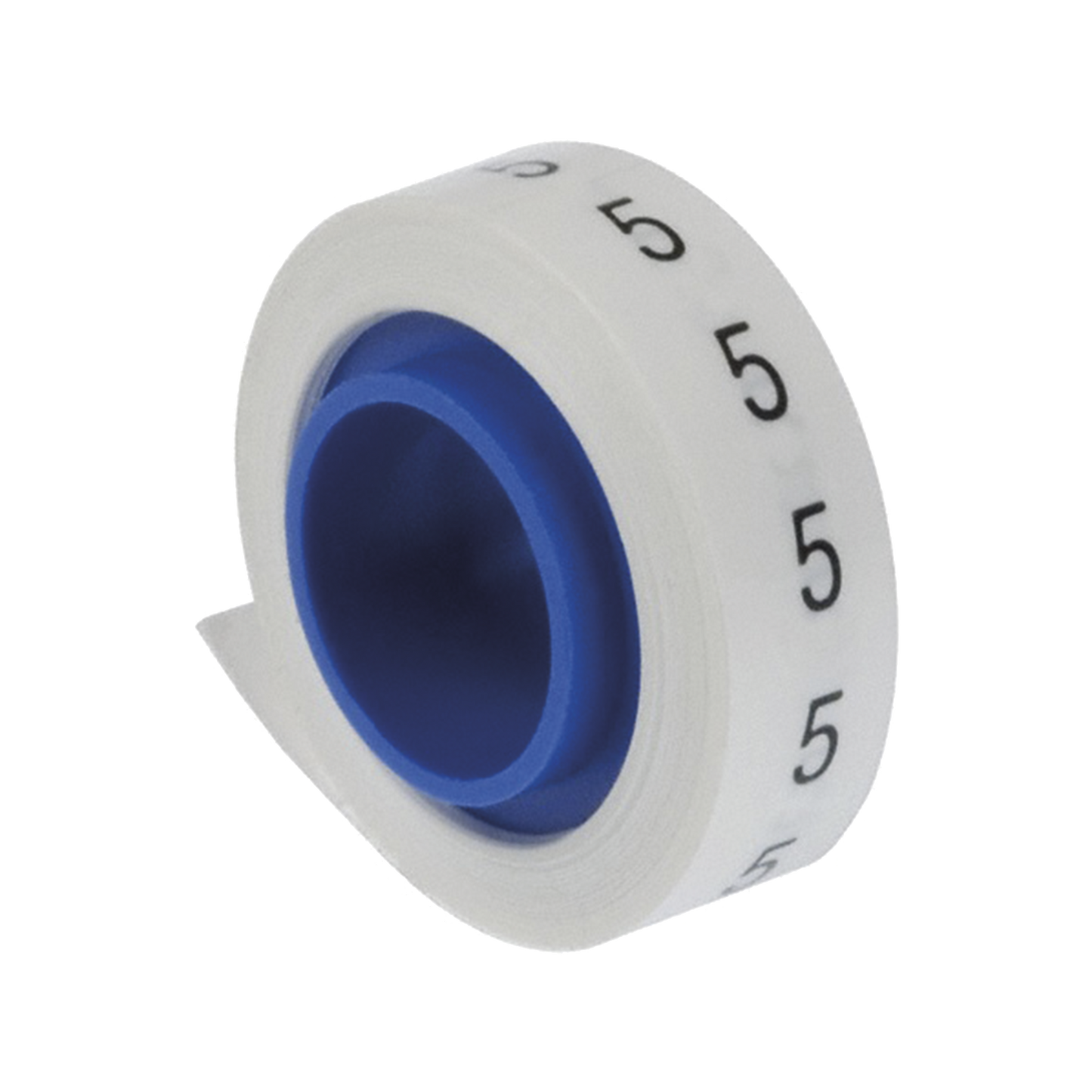 Rollo de Etiquetas Marcadoras, Pre-Impresos con el N�mero 5, de 2.4 Metros (7.87 Pies), Color Blanco