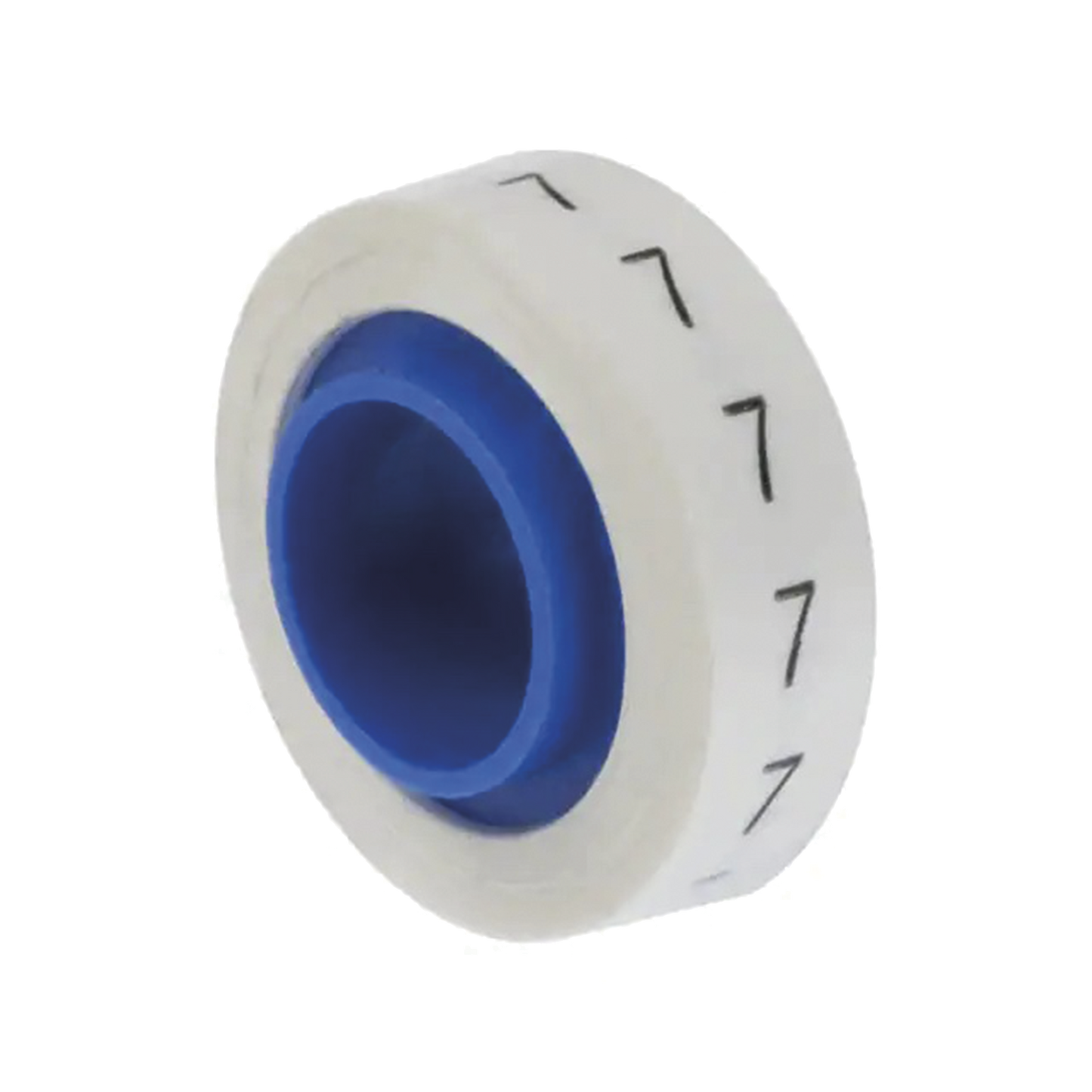Rollo de Etiquetas Marcadoras, Pre-Impresos con el N�mero 7, de 2.4 Metros (7.87 Pies), Color Blanco