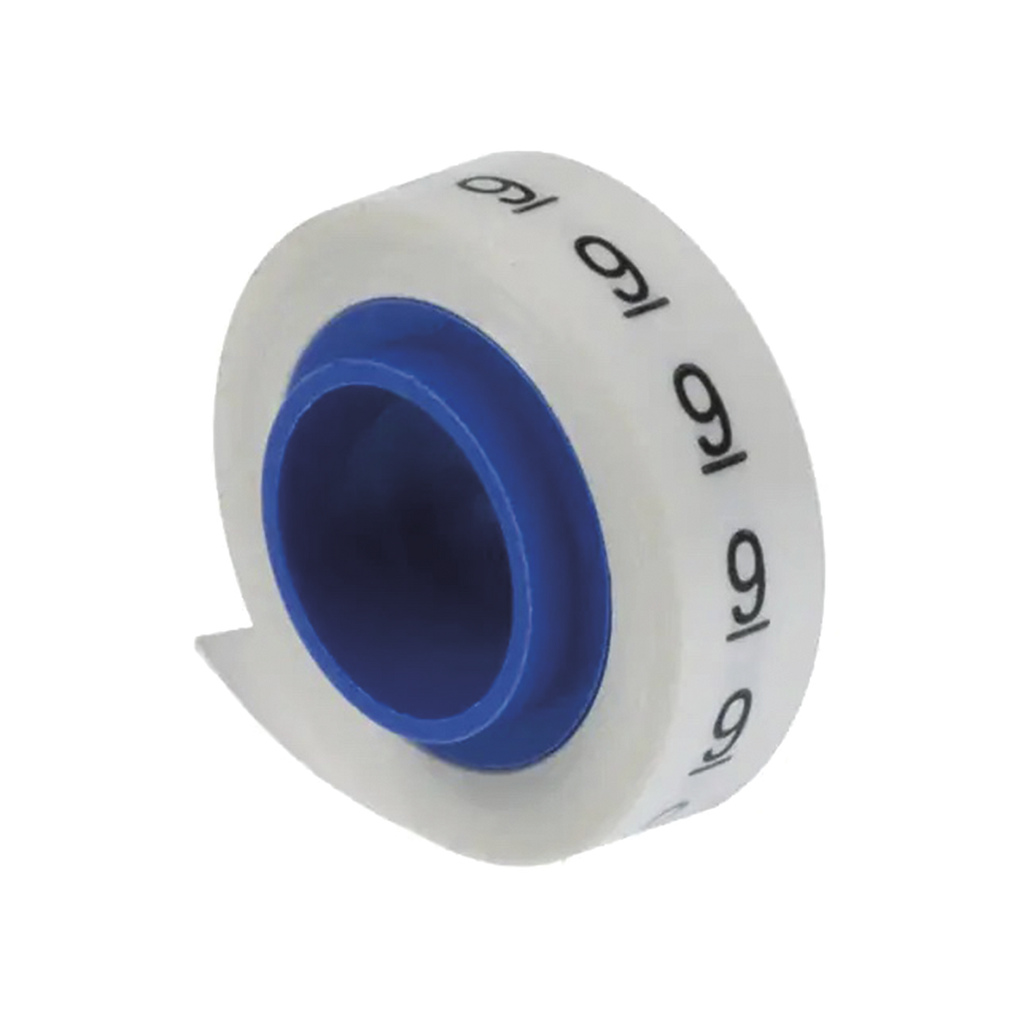 Rollo de Etiquetas Marcadoras, Pre-Impresos con el N�mero 9, de 2.4 Metros (7.87 Pies), Color Blanco