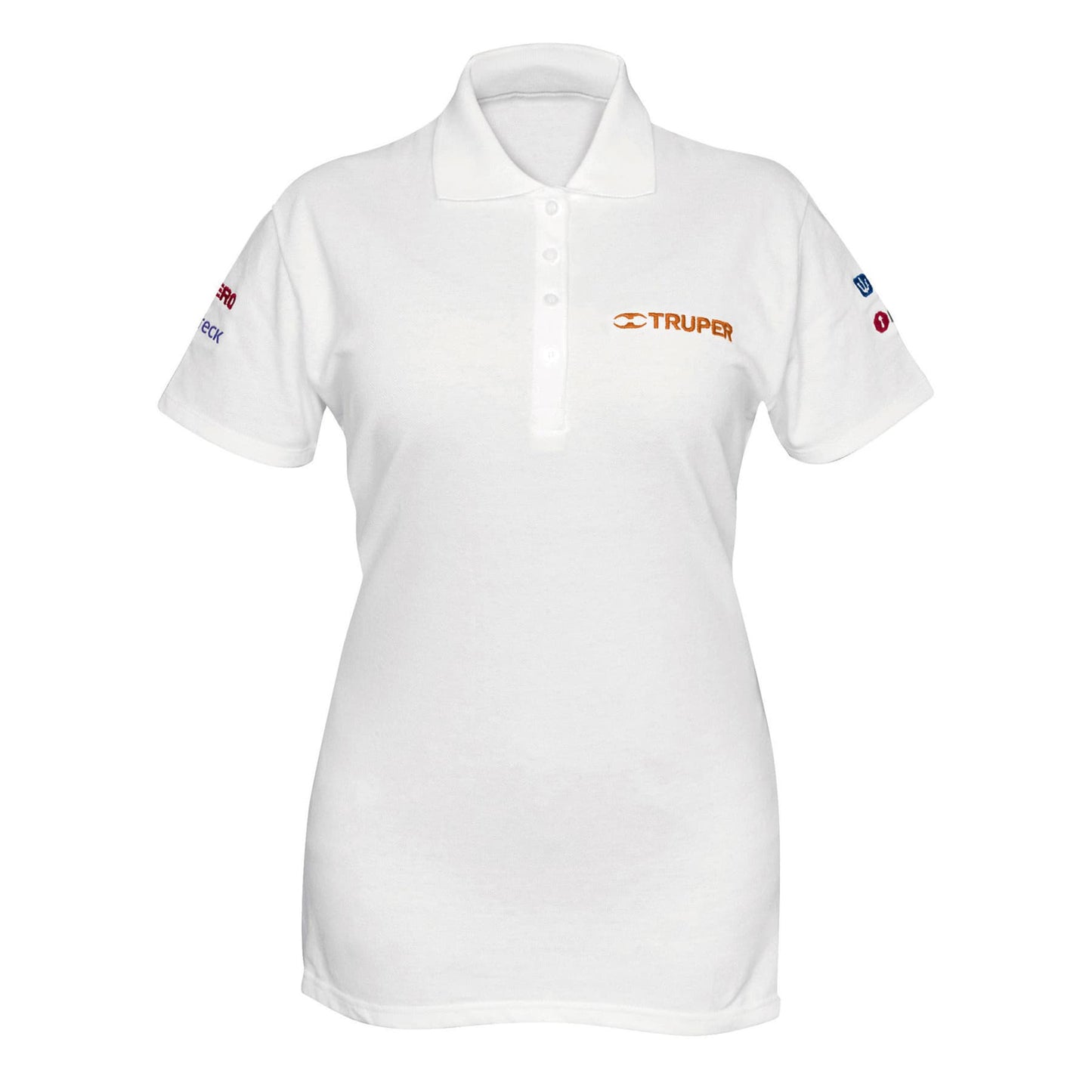 Playera polo para mujer, blanca, G, Truper