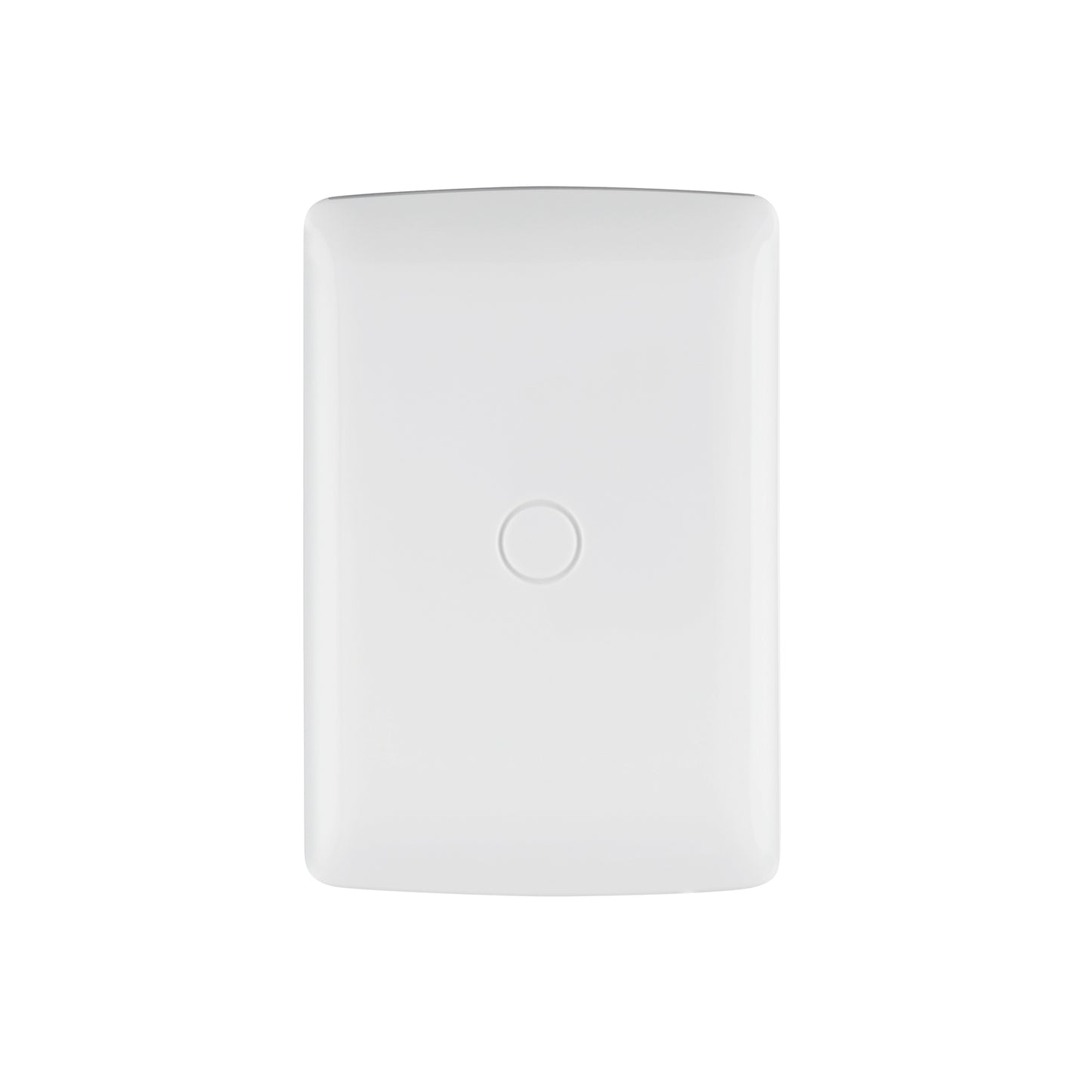 Placa de ABS, ciega, línea Italiana, color blanco, Volteck