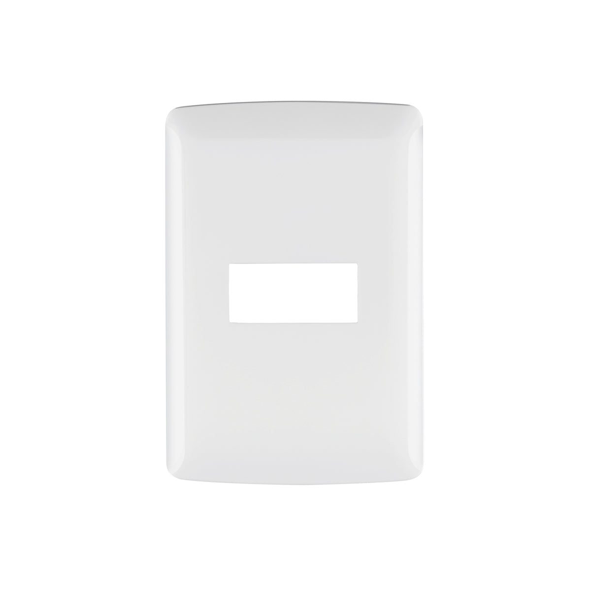 Placa 1 módulo de ABS, línea Italiana, color blanco, Volteck