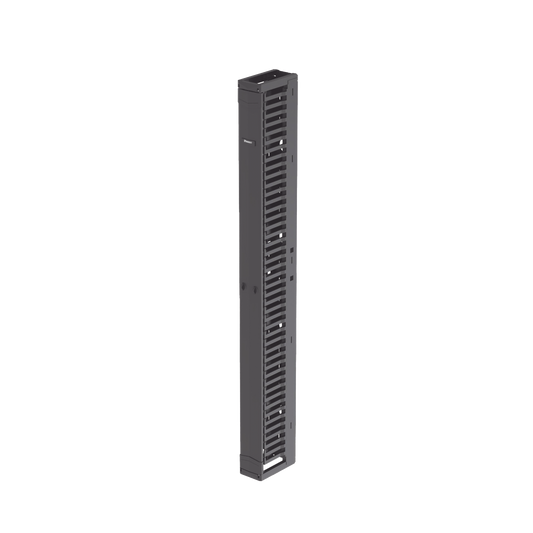 Organizador Vertical PatchRunner™, Sencillo (Solo Frontal), Para Rack Abierto de 45 Unidades, 6 in de Ancho, Color Negro