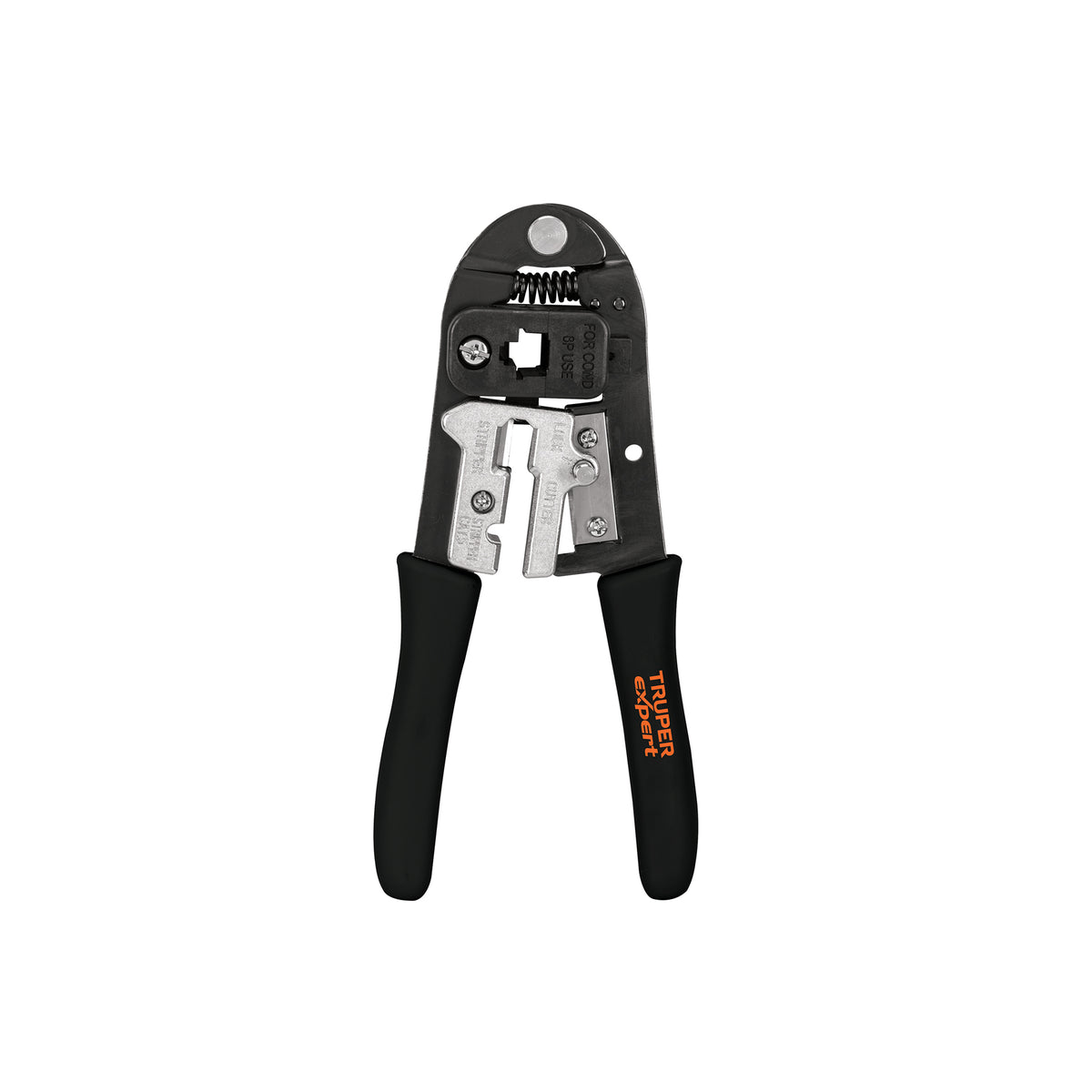 Pinza 8' ponchadora para cables RJ-45, 8 contactos, Truper