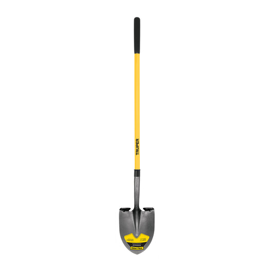 Pala redonda Tru Pro, mango largo de fibra de vidrio 48'