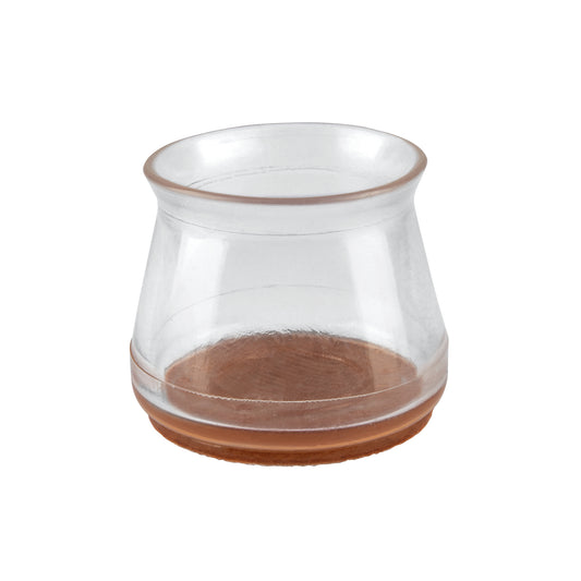 Caja con 24 protectores para patas de silla, transparente